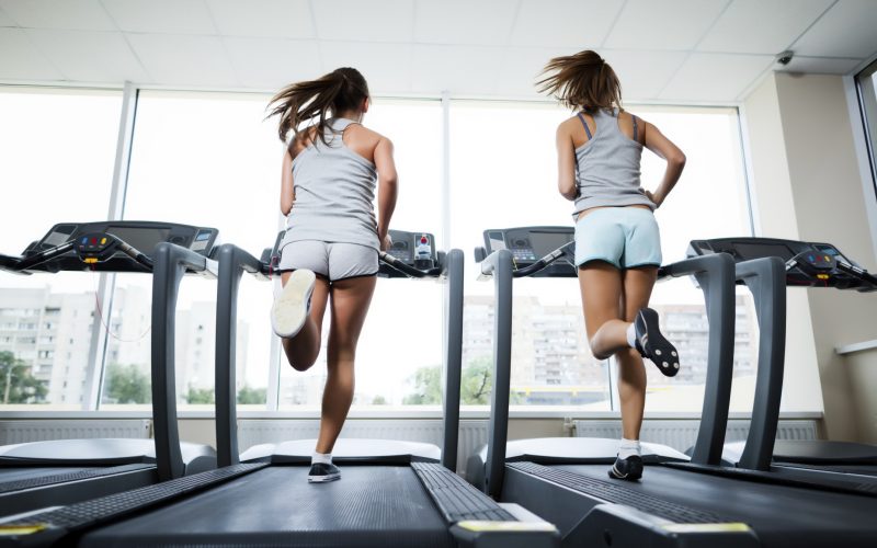 Running at the fitness club